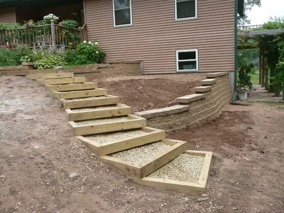 They are important, even required, for safety purposes. Outdoor Stair Landings On Hill - 10 Stone Walkways you can install on a budget and save money