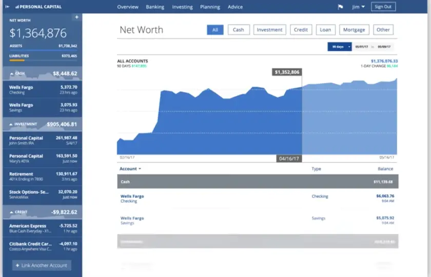 Once you learn how to budget and start building your savings, Personal Capital is a great free tool to aggregate your entire financial picture.