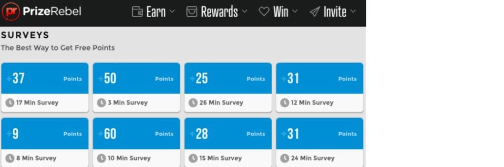 Prize Rebel is a popular survey site and is very flexible, giving you the option of receiving payment though free Amazon gift cards.