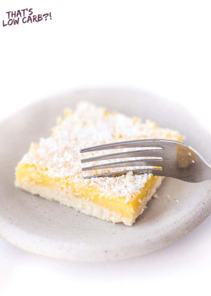 These keto friendly, and low carb lemon bars are a family favorite.