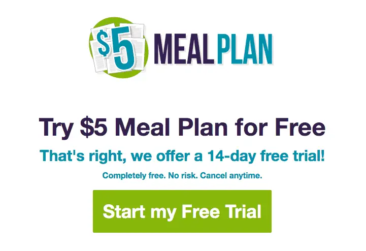 Signing up for $5 Meal Plan is very simple, and you'll be planning your meals within a few minutes.