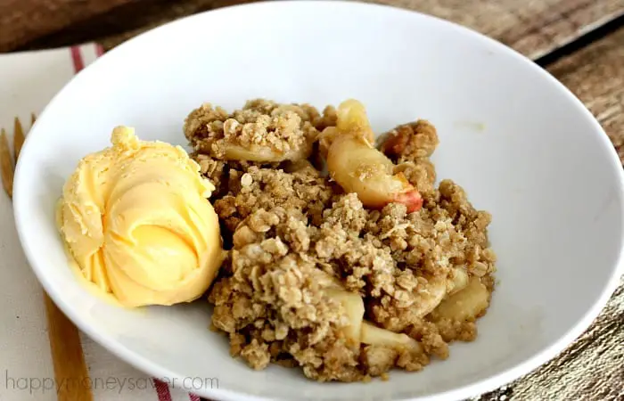 Apple crisp is something I'm always tempted to order in a restaurant, but this recipe makes it easy enough to have at home. And it's one of the best desserts to freeze because it goes right from freezer to oven.