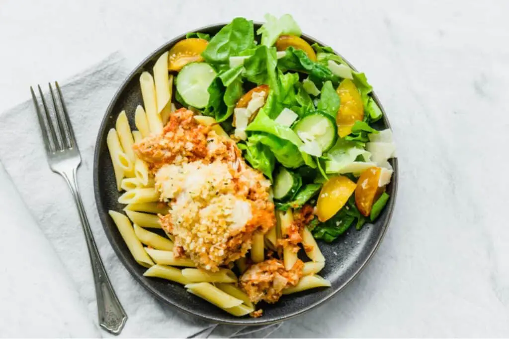Chicken parmesan is such a satisfying meal, but most nights you may not feel like going to all the trouble. But once you have the ingredients out, it's an easy freezer meal to seal up and have waiting for one of those crazy hectic days.