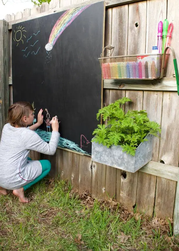 A DIY chalkboard is an easy project that'll keep kids busy and inspire their creativity.