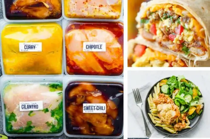 These are easy freezer meals that can be assembled several at a time, then frozen, to make your everyday meal time much less stressful.