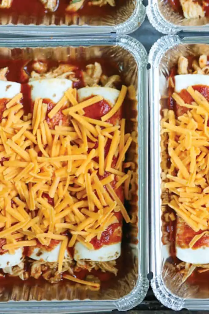 Enchiladas are always a treat, but these are also an easy freezer meal to put together, and there's no cleanup when you're done!