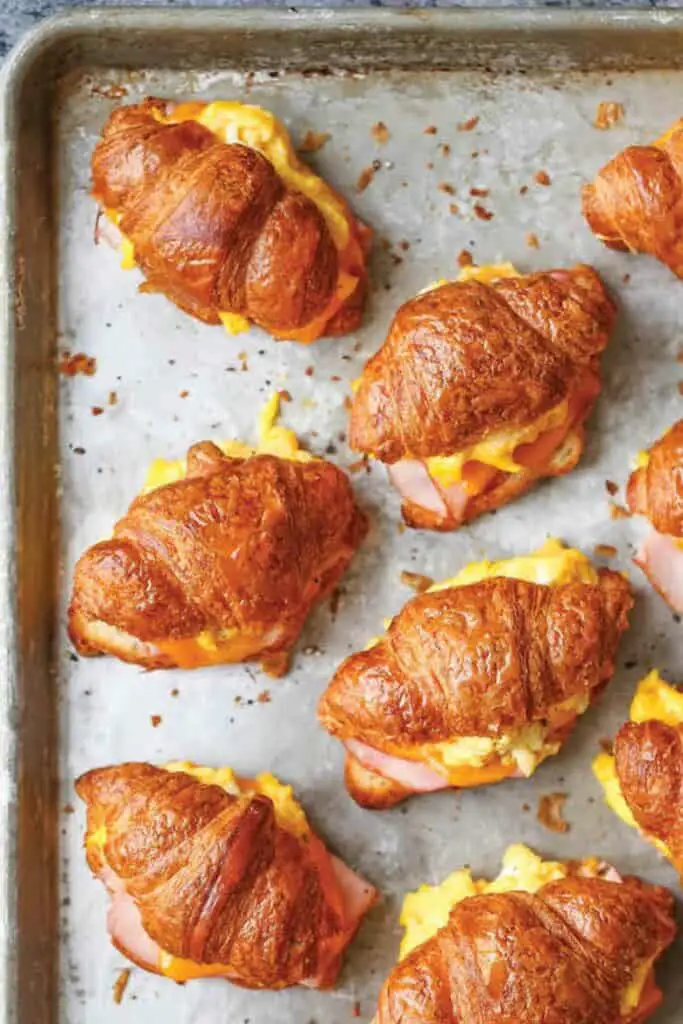 These croissants are a great make ahead freezer meal because you can alternate the fillings, make a bunch at a time and they're really easy to store.