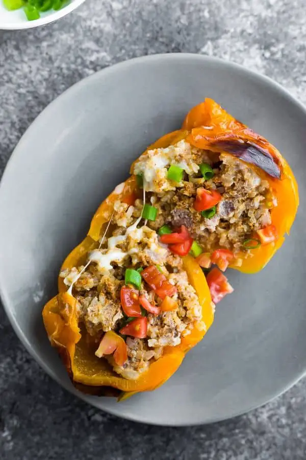 Stuffed peppers are a nice change of pace, and these are a healthy freezer meal with low prep.