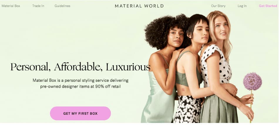 Material World is an online clothing sales app that specializes in second-hand, but well cared for clothing.