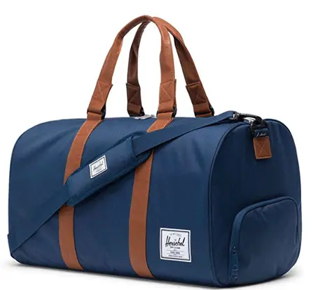 This Herschel weekend duffel bag is just the right size, and a bit nicer than his old athletic bag.