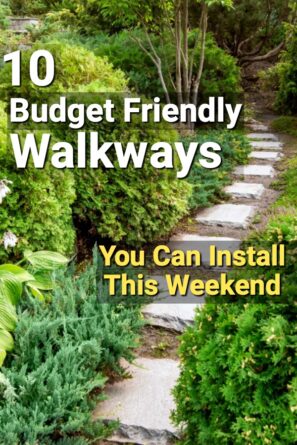 Here are 10 ideas to DIY an attractive walkway in your yard for a fraction of the cost you'd pay a landscaper to install it.